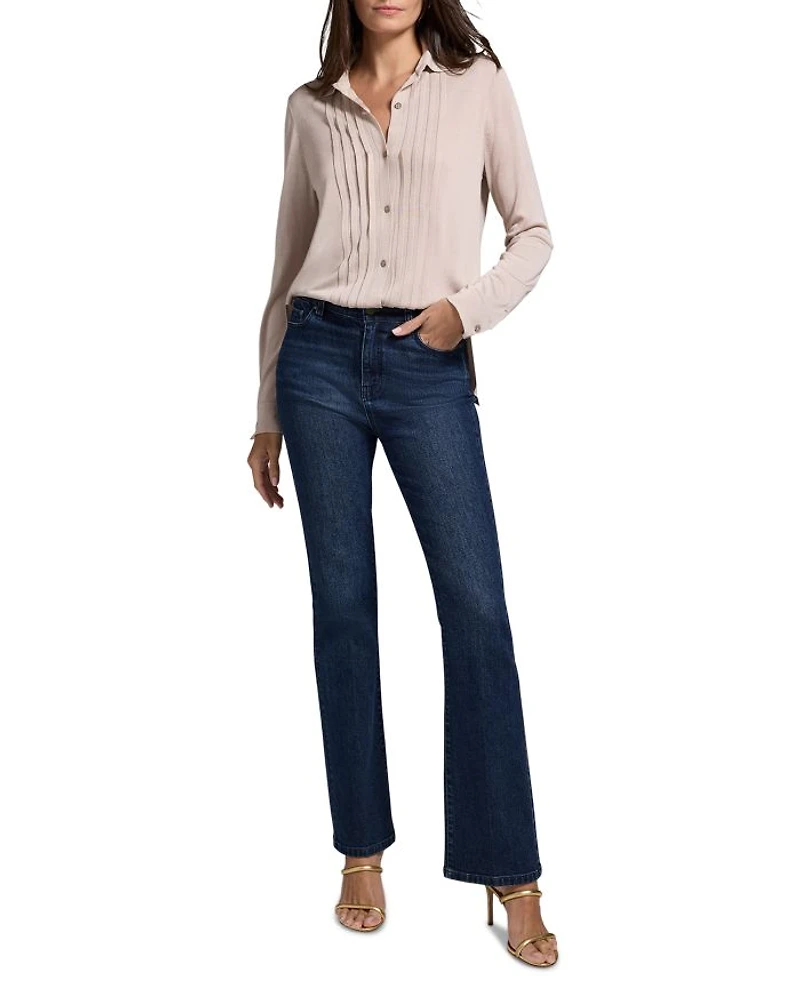 Pleated Cardigan Shirt