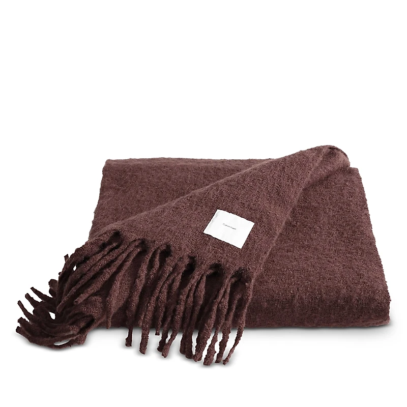 Calvin Klein Mohair Solid Throw Blanket