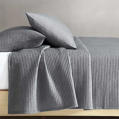 Calvin Klein Mini Channel Stitch Solid 3 Piece Quilt Set