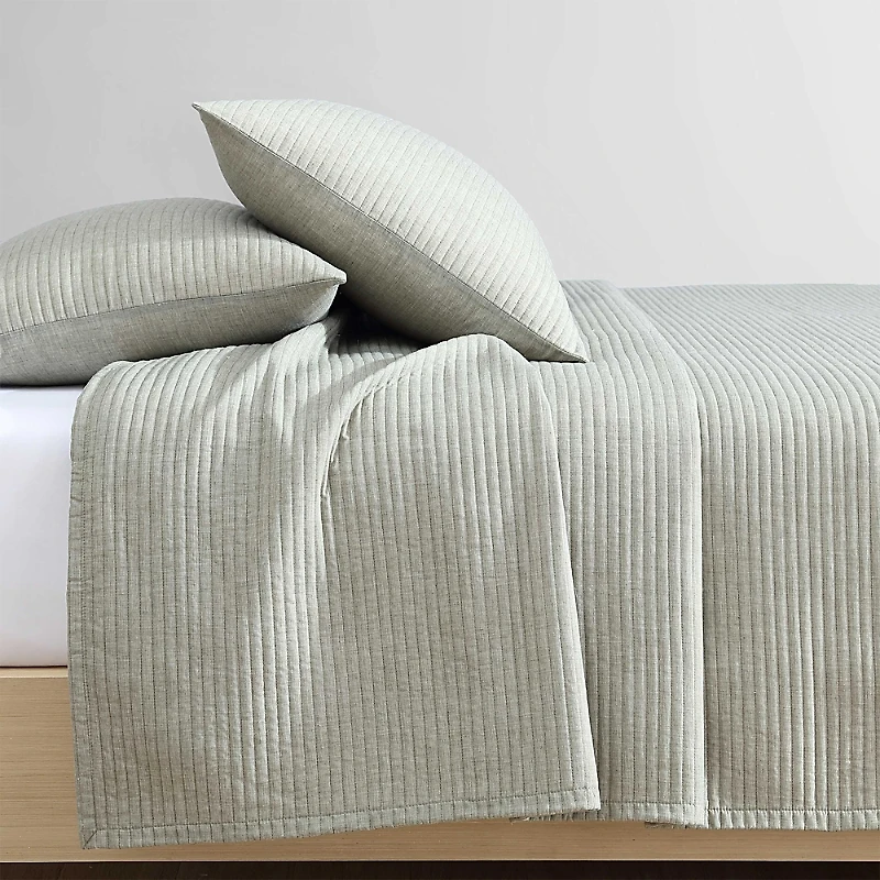 Calvin Klein Mini Channel Stitch Solid 3 Piece Quilt Set