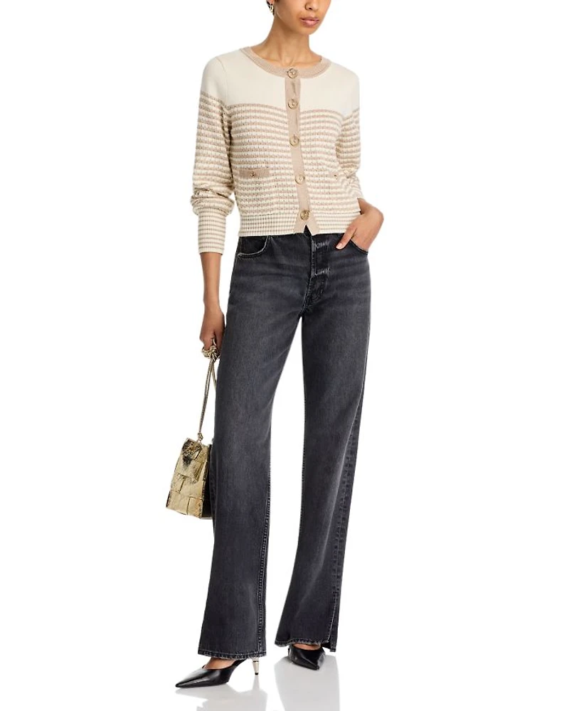 Bea Crewneck Cardigan Sweater