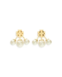 Tory Burch Kira Imitation Pearl Front To Back Earrings