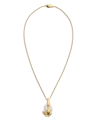 Bottega Veneta Rana Frog & Baroque Cultured Freshwater Pearl Pendant Necklace