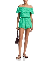 Strapless Eyelet Romper - Exclusive