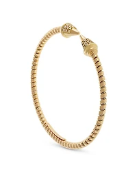 18K Yellow Gold Via Mercanti Tubogas Diamond Cone Bangle Bracelet