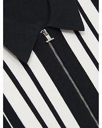 Ambient Regular Fit Striped Through Knit Jacket
