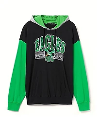 Junk Food Clothing Unisex Nfl Philadelphia Eagles Tri Color Block Hoodie