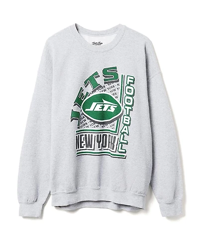 Junk Food Clothing Unisex Nfl New York Jets Backfield Crew Fleece Sweatshirt