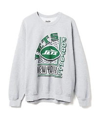 Junk Food Clothing Unisex Nfl New York Jets Backfield Crew Fleece Sweatshirt