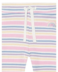 Girls' Rainbow Striped Rib Leggings - Baby