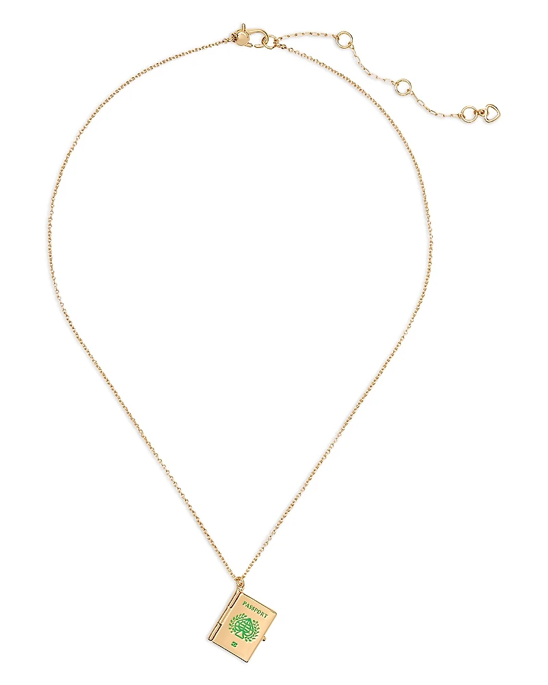 kate spade new york Passport Pendant Necklace, 16-19