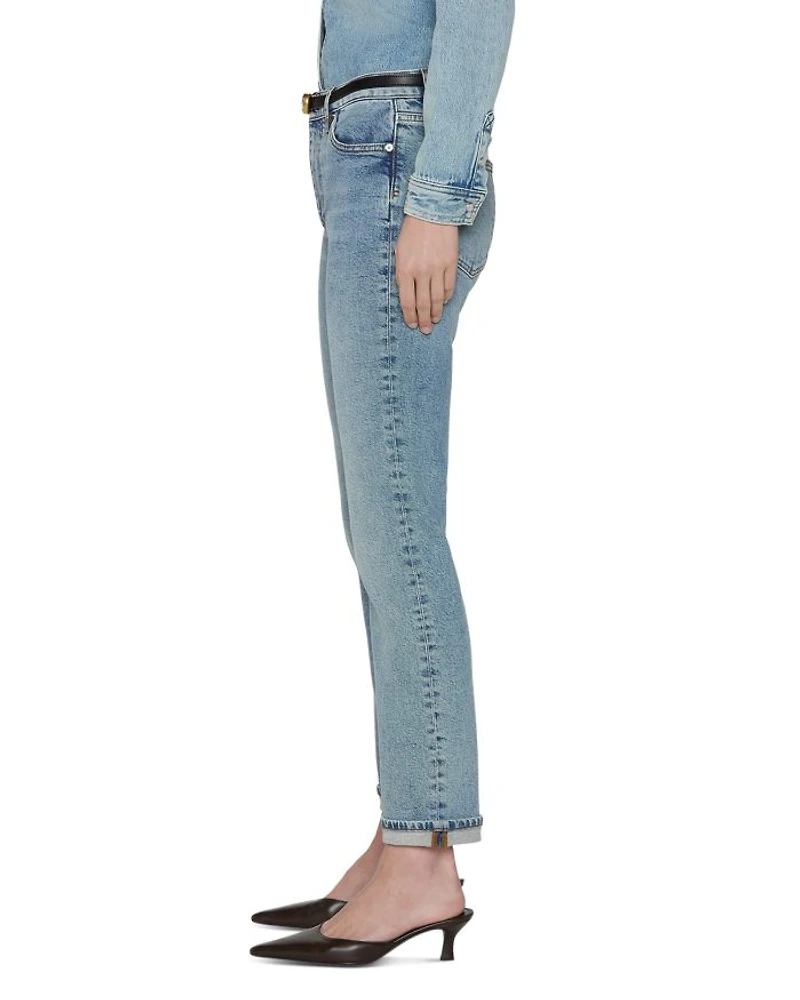 The Borrowed High Rise Ankle Slim Leg Jeans Ricochet