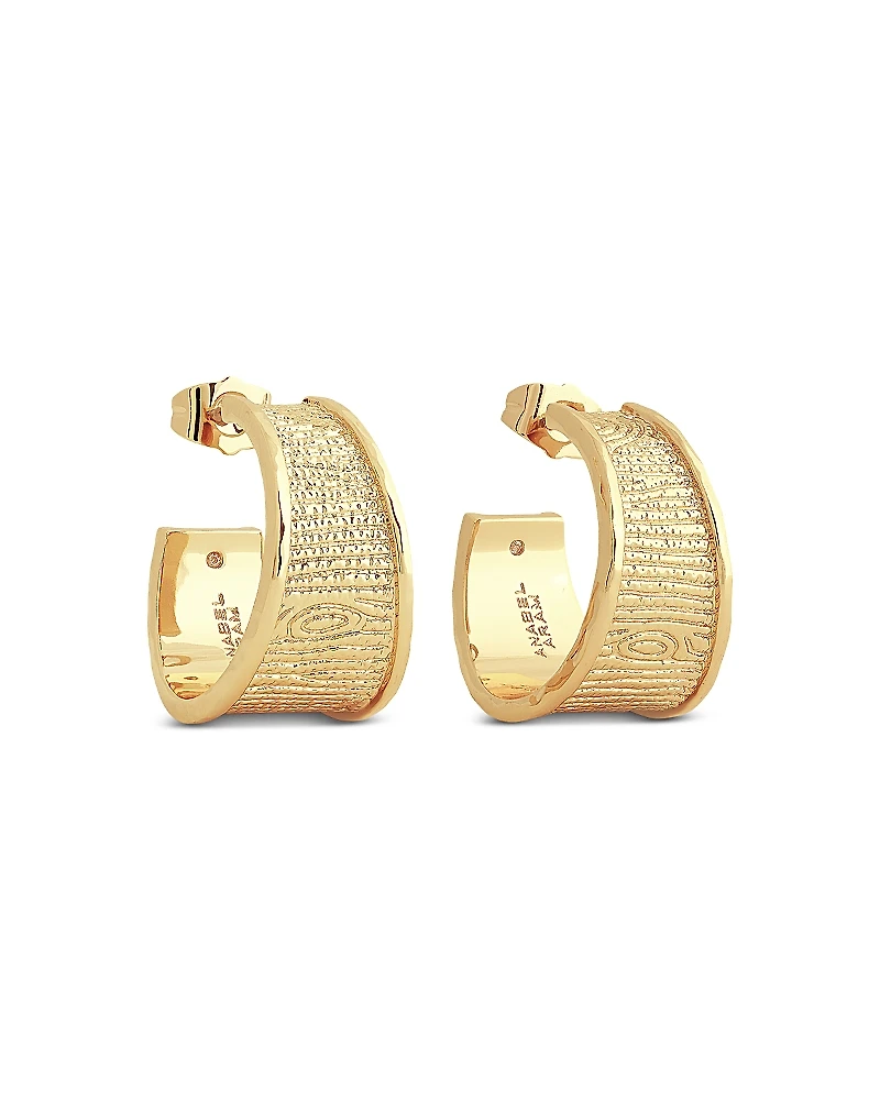 Anabel Aram Enchanted Forest Bark Hoop Earrings