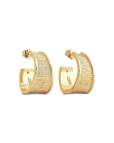 Anabel Aram Enchanted Forest Bark Hoop Earrings
