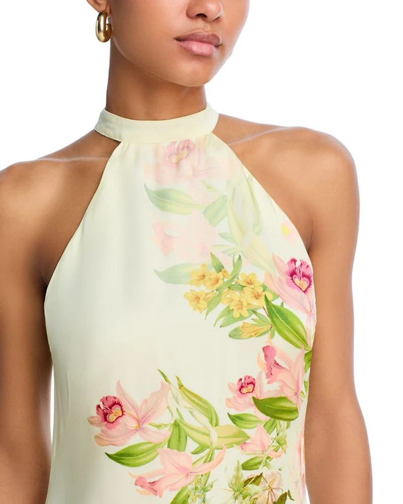 Floral Halter Midi Dress - Exclusive