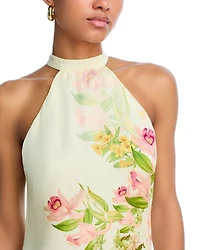 Floral Halter Midi Dress - Exclusive