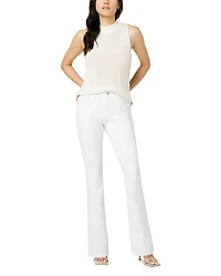 The Provocateur Petite Mid Rise Bootcut Jeans White