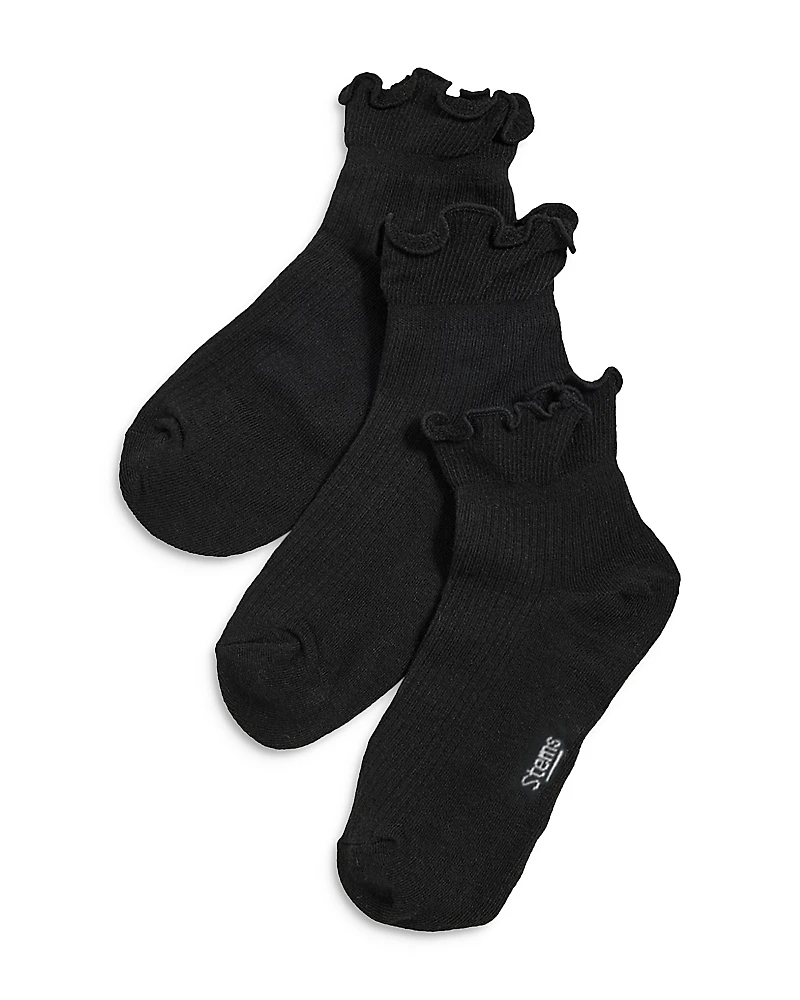 Stems Everyday Classic Ruffled Socks, Pack of 3