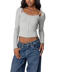 Edikted Josi Layered Ribbed Top