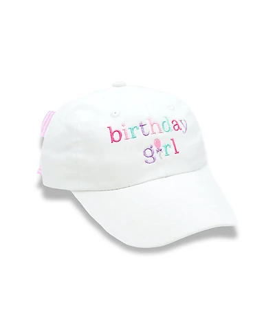 Bits & Bows Girls' Birthday Girl Bow Baseball Hat - Baby, Little Kid