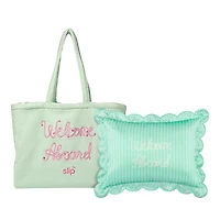 slip Pure Silk Les Vacances Travel Pillow & Beach Bag