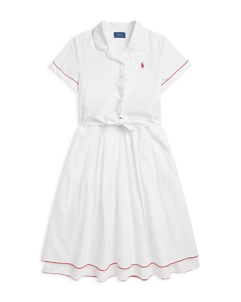 Girls' Cotton Poplin Boxy Top & Skirt Set - Big Kid
