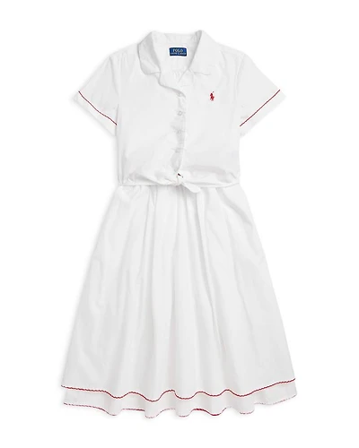 Girls' Cotton Poplin Boxy Top & Skirt Set - Big Kid