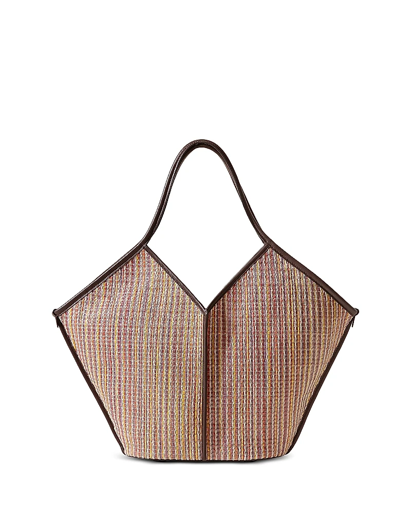Hereu Calella Striped Raffia Tote