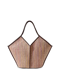 Hereu Calella Striped Raffia Tote