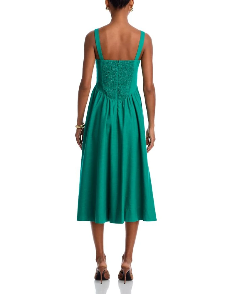 Tie Front Midi Dress - Exclusive