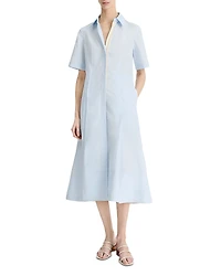 Vince Short Sleeve Poplin Shirt Dress