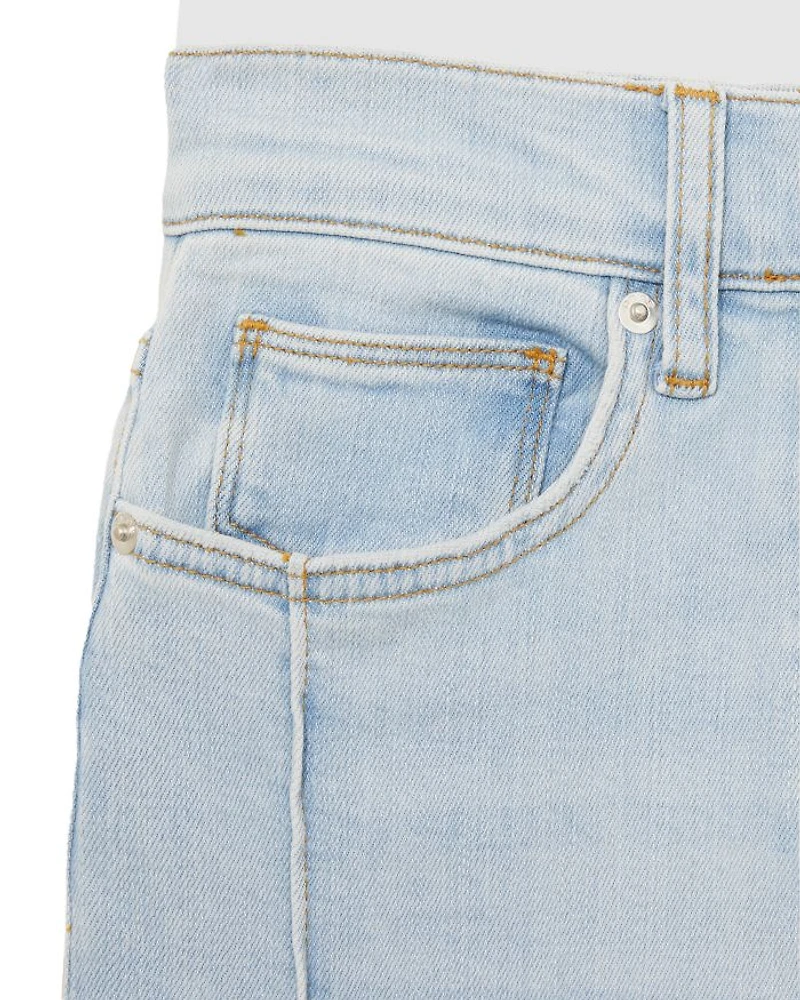 Petite Heather Mid Rise Wide Leg Jeans
