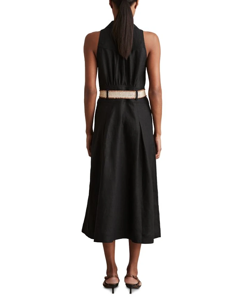 Annie Belted Linen Dress