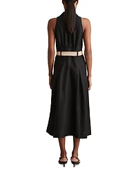 Annie Belted Linen Dress