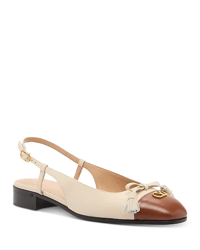 Valentino Garavani Women's Vlogo Valet Du Roi Slingback Ballerina Flats