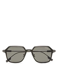 Zegna Aluminum & Metal Sunglasses, 53mm