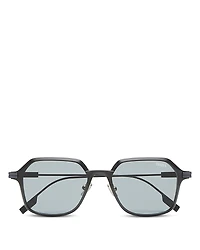 Zegna Aluminum & Metal Sunglasses, 53mm