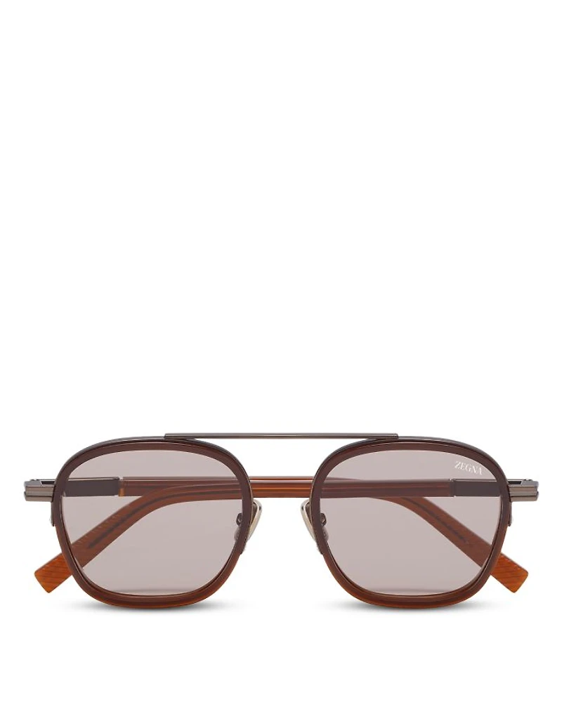 Orizzonte I Acetate & Metal Sunglasses, 51mm