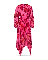 Liora Blurred Blossom Pleated Dress