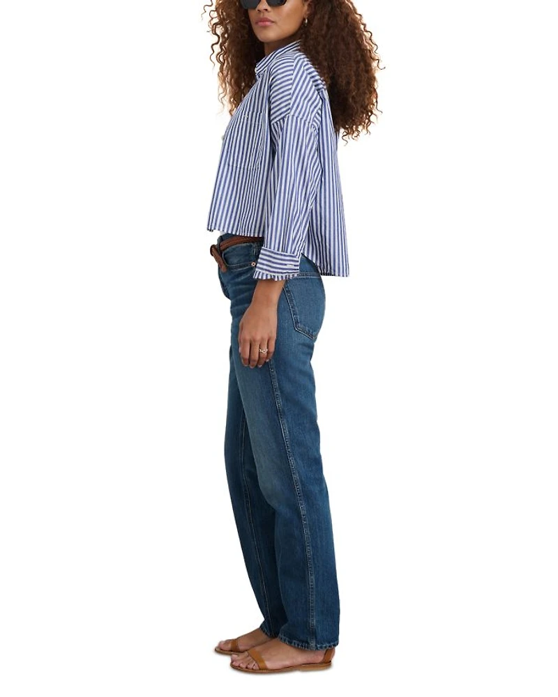 Jo Cropped Striped Shirt