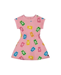 Deux par Deux Girls' Printed French Terry Dress - Big Kid