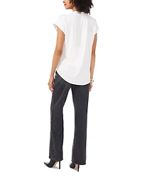 Split V Neck Blouse