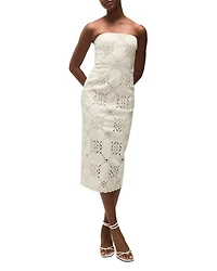 Netia Strapless Embroidered Dress