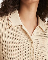 Evi Stitch Polo Top