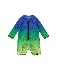 Deux par Deux Boys' Printed Long Sleeve One-Piece Rashguard - Baby