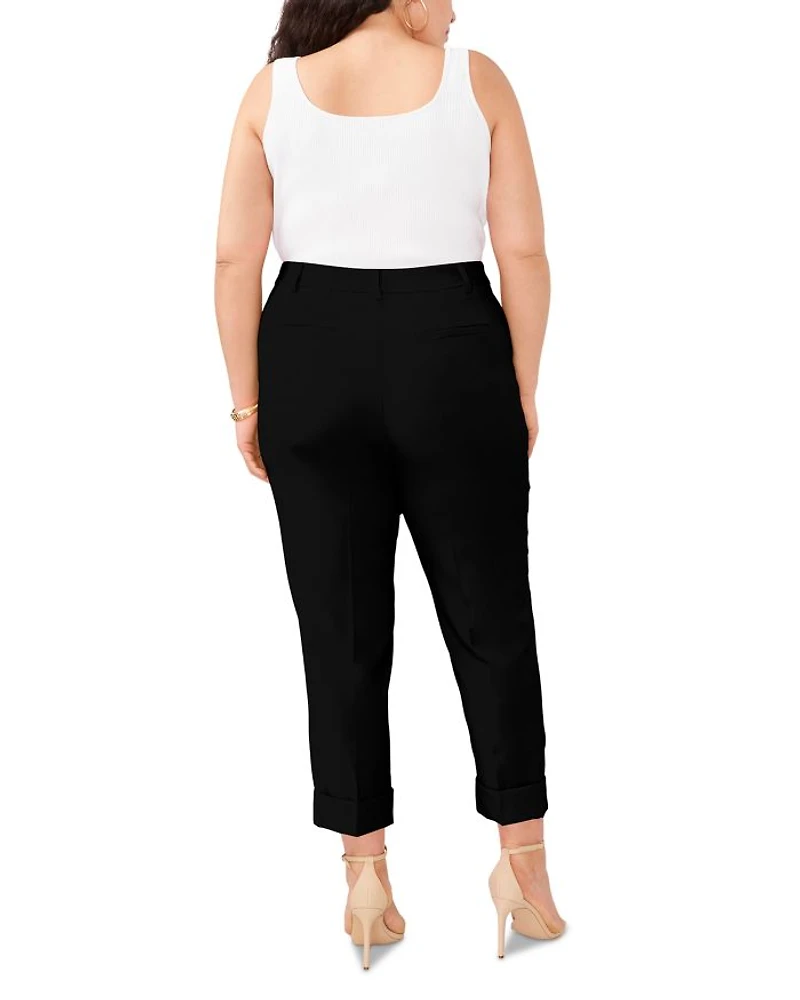 Wide Cuff Cropped Trousers