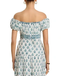 Block Print Off The Shoulder Top
