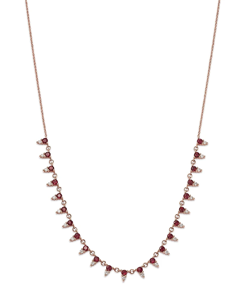 Bloomingdale's Fine Collection Ruby & Diamond Statement Necklace