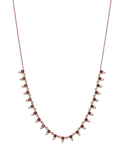 Bloomingdale's Fine Collection Ruby & Diamond Statement Necklace