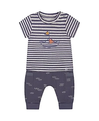 Deux par Boys' Organic Cotton Top and Muslin Pant Set - Baby